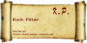 Kuch Péter névjegykártya